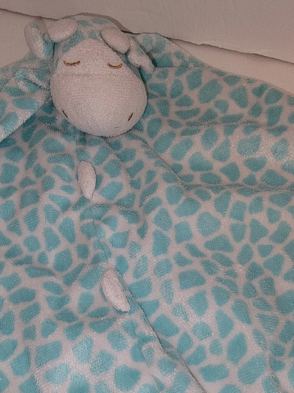 Angel Dear Teal Giraffe Lovey Blanket